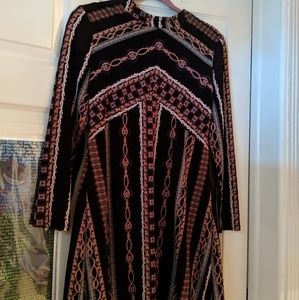 Free People Medium Long Sleeve Mini Dress